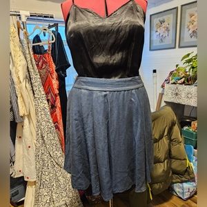 Chambray Skater Skirt